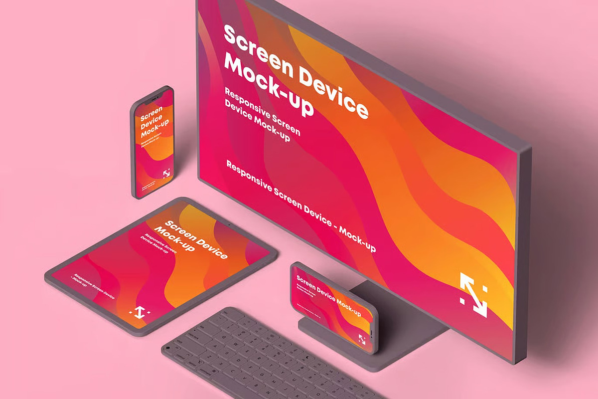 Responsive Clay Screen Device Mockup, a Device Mockup by zippypixelstudio (Photo 6 of 13)