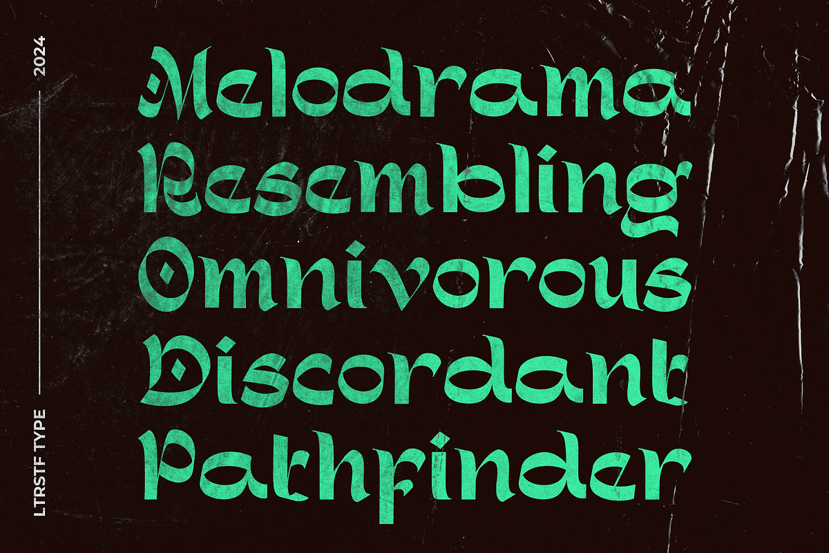 BLACKROSES, a Blackletter Font by LetterStuff Typefoundry (Photo 2 of 8)