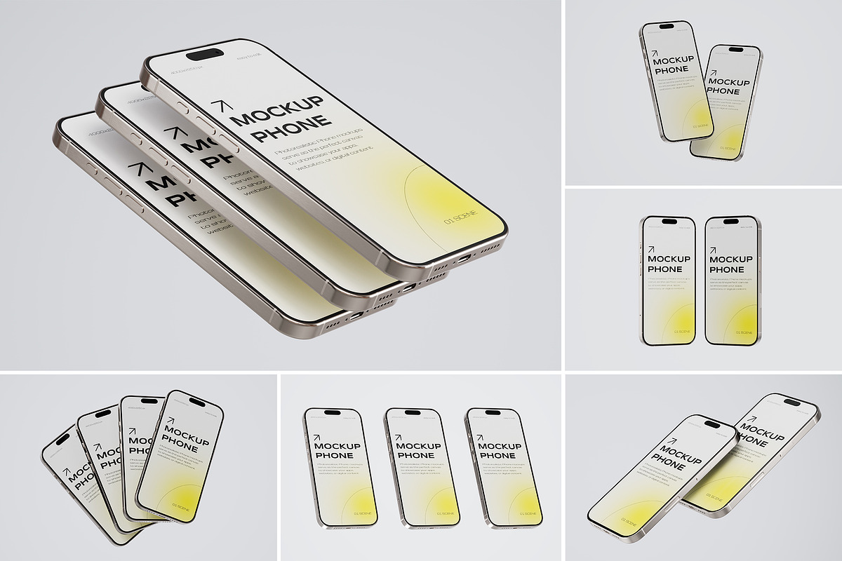 Phone App Promo Mockup, an iPhone Mockup by Pixel_Vision_Store (Photo 1 of 6)