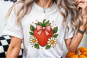 Strawberry Flower Pink Coquette Bow, an Illustration by Sublimation Artist (Thumbnail 2 of 9)