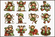 Whimsical Christmas Fairy Clipart, an Illustration by Sublimation Artist (Thumbnail 3 of 6)