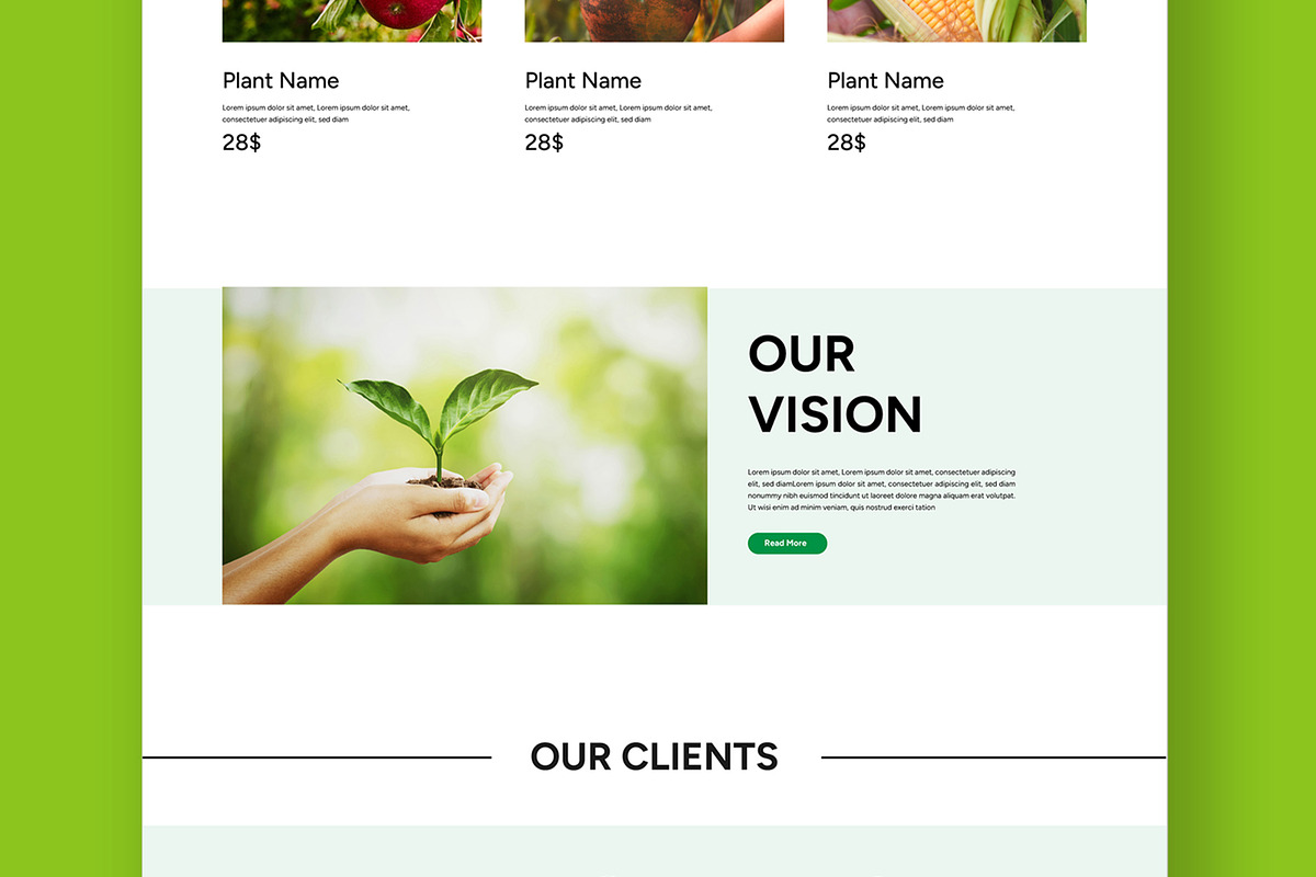 Plant Shop Landing Page, a Landing Page Template by ContestDesign (Photo 5 of 6)