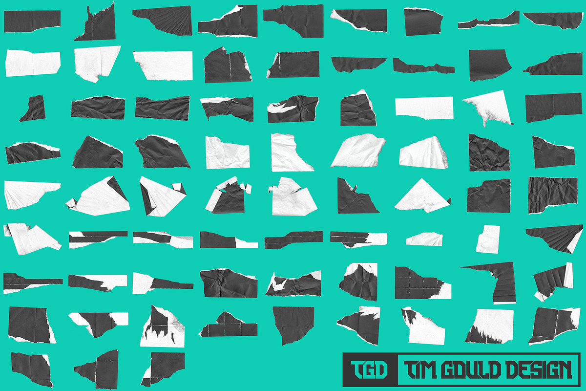 147 Ripped Paper Pieces - PNGs, a Texture Graphic by Tim Gould Design (Photo 5 of 6)