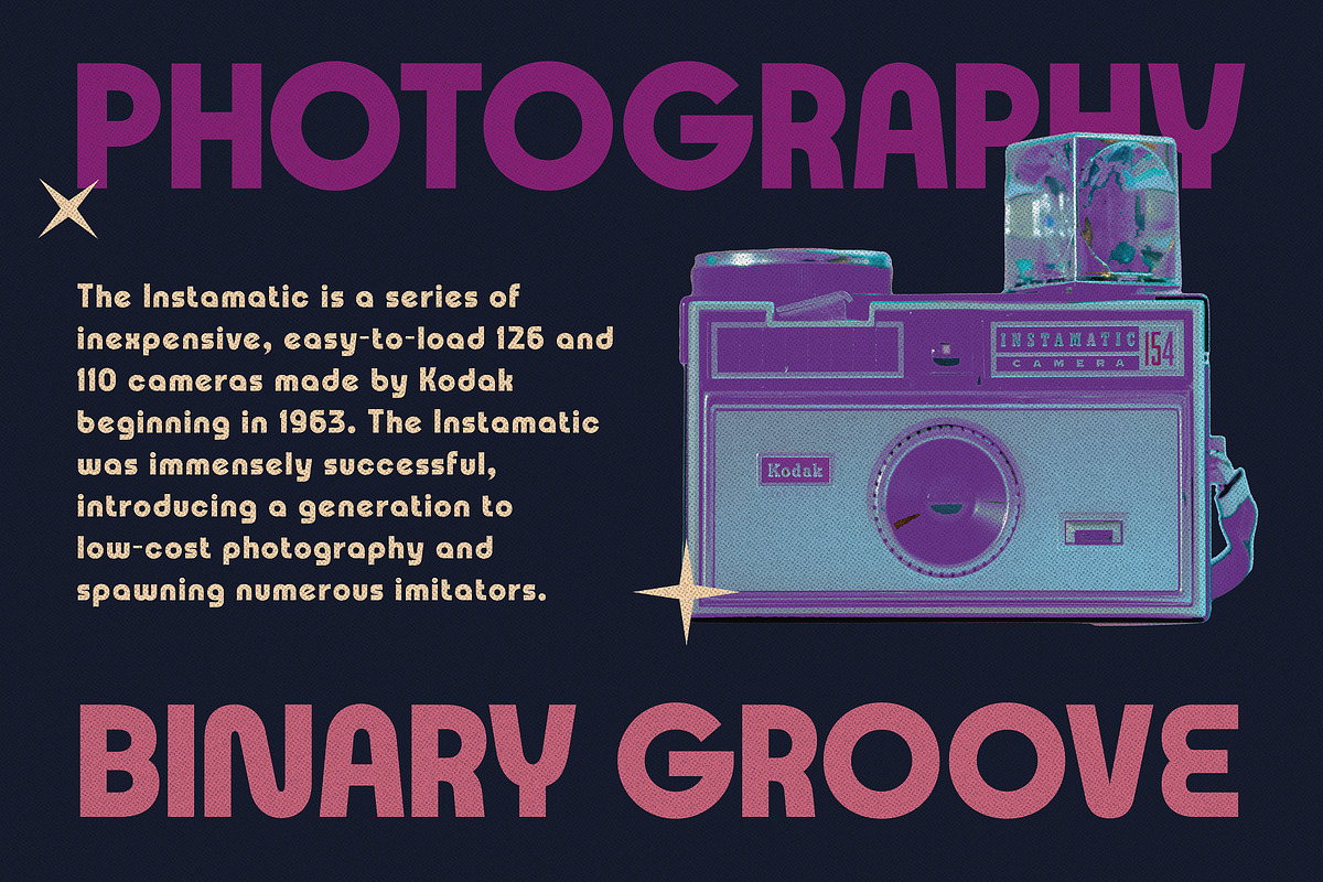 Binary Groove - 80s Inspired Font, a Sans Serif Font by HipFonts (Photo 5 of 8)