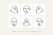Line - female portraits & patterns, a Pattern Graphic by Pretty Meerkat (Thumbnail 8 of 11)