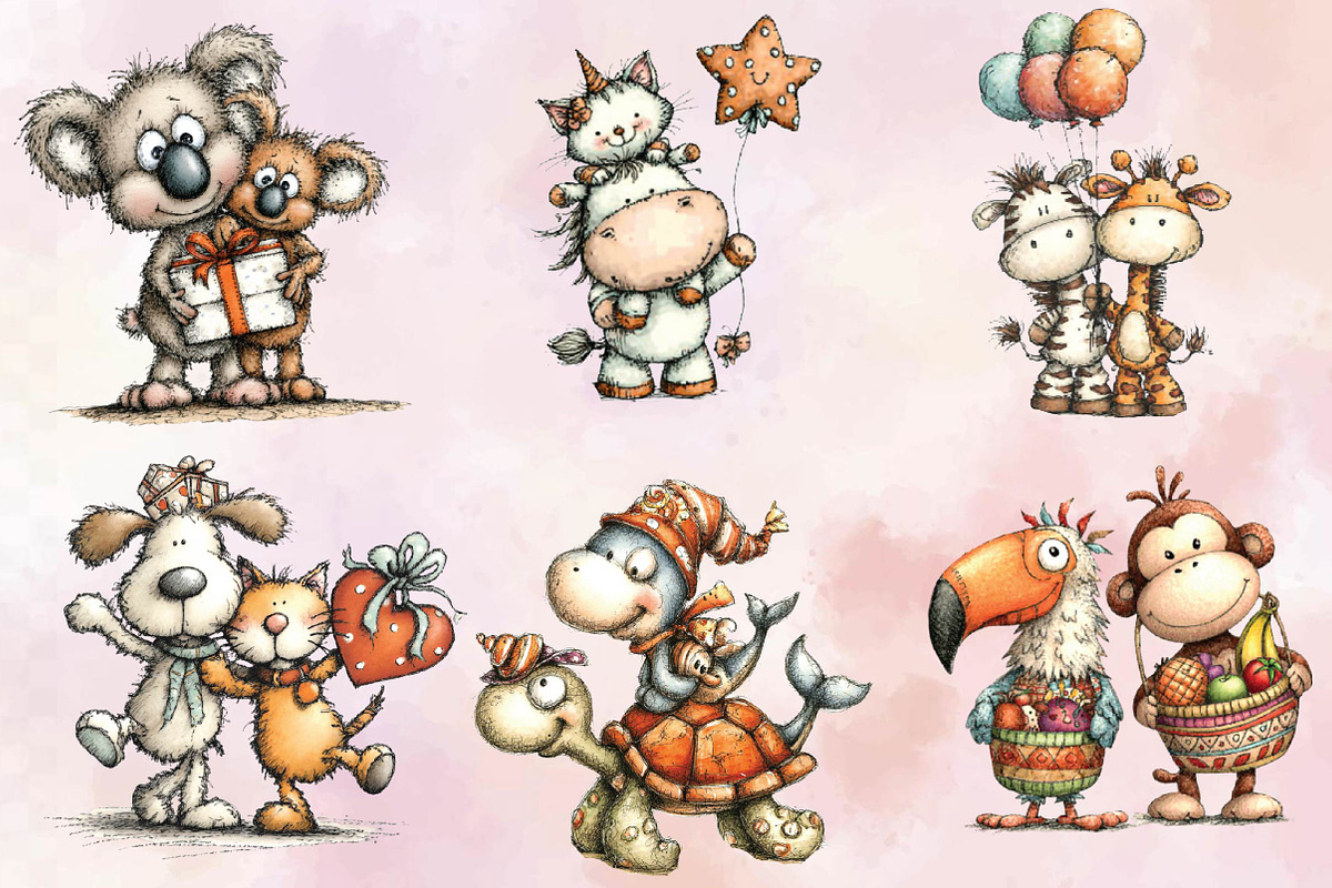 Whimsical Animals Best Friend Clipar, an Animal Illustration by SVGArt (Photo 4 of 9)
