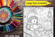 Cozy Bedtime Animal Coloring Page, a Brochure Template by LA Design (Thumbnail 8 of 10)
