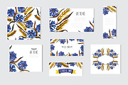 Watercolor Floral Cards, a Card Template by Sunset&Sea Design (Thumbnail 1 of 2)