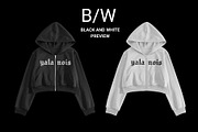 cropped woman hoodie mockup, a Hoody Mockup by yalanois (Thumbnail 3 of 5)