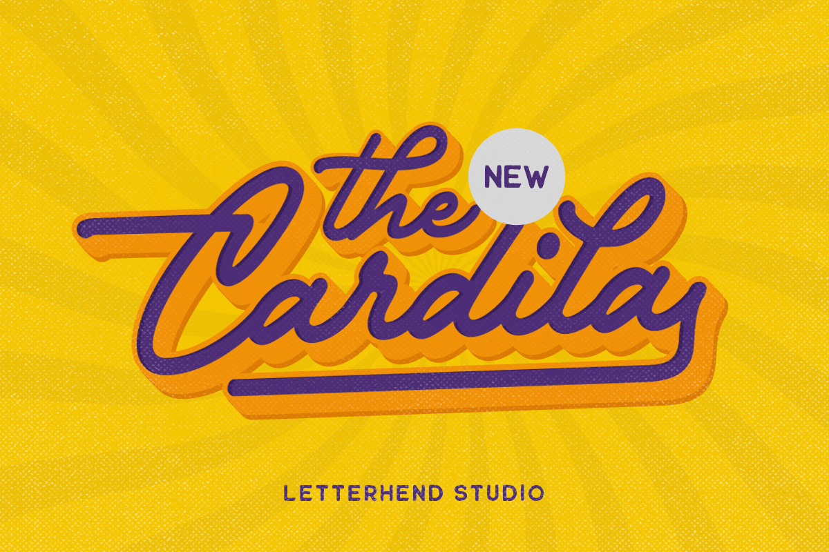 The Cardila - Retro Script, a Script Font by Letterhend Studio (Photo 12 of 12)