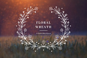 Floral wreath svg, Wildflower wreath, an Illustration by ClipartMuchLove (Thumbnail 5 of 7)