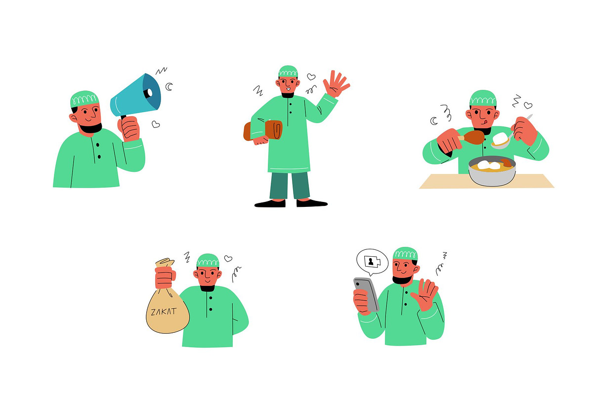 Character Eid Fitr Man Vol 2, a Person Illustration by SLAB! Design (Photo 2 of 3)