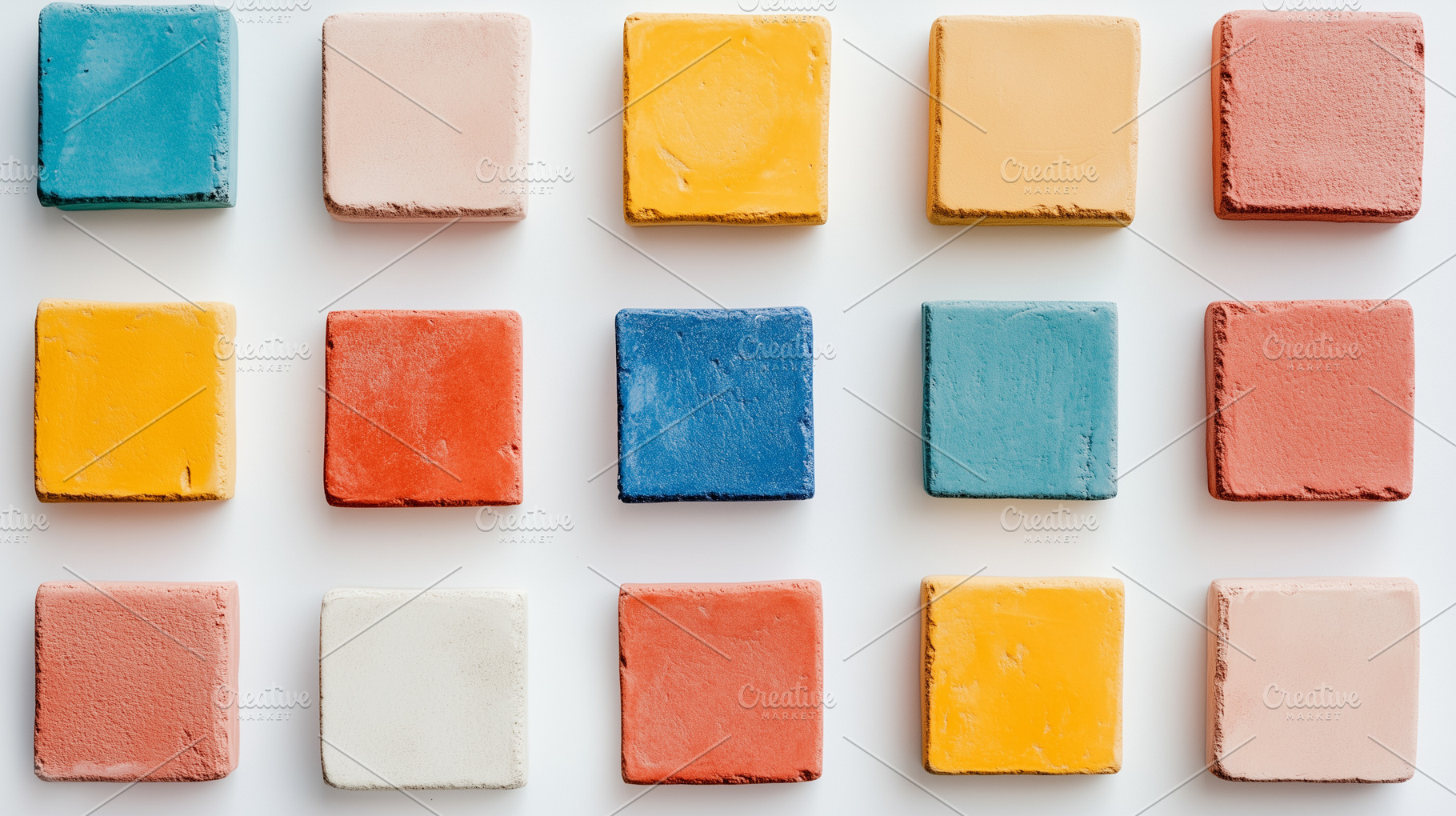Various colors of clay cubes, a Background Photo by MistyDay