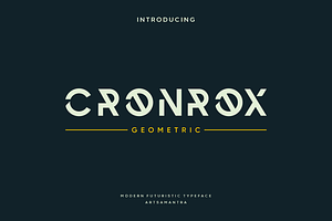 Cronrox - Futuristic Typeface