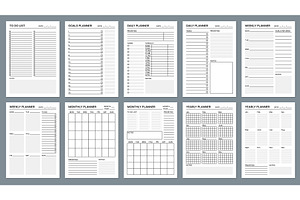 Planner Page Templates, Organizer