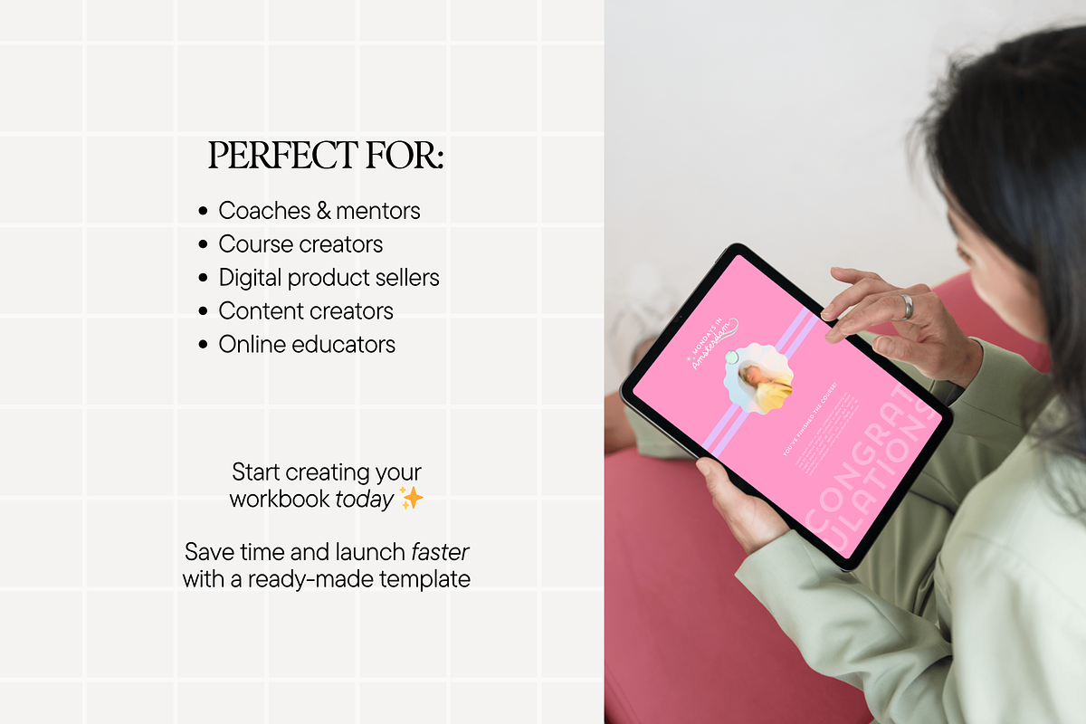 Pastel Ebook Workbook Canva Template, a Marketing Template by Anna Design Studio (Photo 11 of 11)