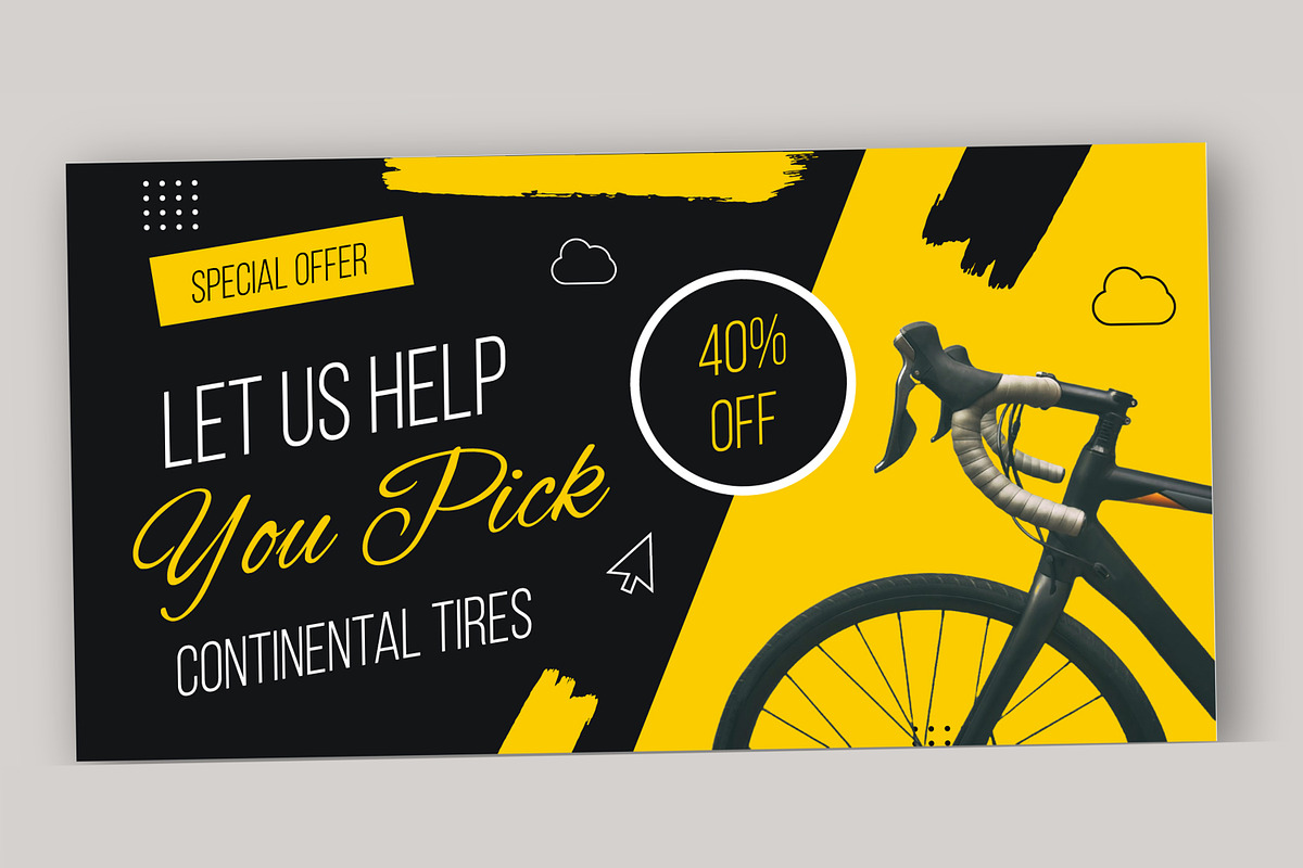 Bicycle Shop Banner Set Template, an UI Kit Template by CreativeShaper (Photo 2 of 4)