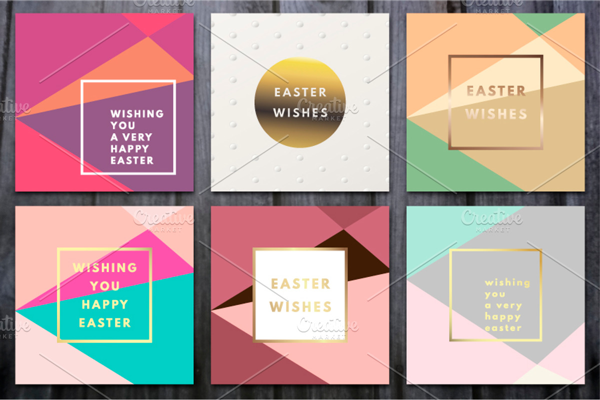 Easter Greeting Minimal Cards, an Illustration by Olha Kostiuk (Photo 4 of 5)