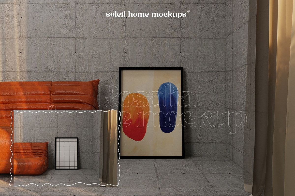 ROSALIA | Concrete Frame Mockup Set, a Household Mockup by SoleilHomeMockups (Photo 5 of 11)