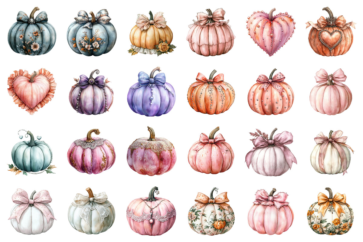 Aesthetic Coquette Pumpkin PNG, an Illustration by SinaCreation (Photo 2 of 7)