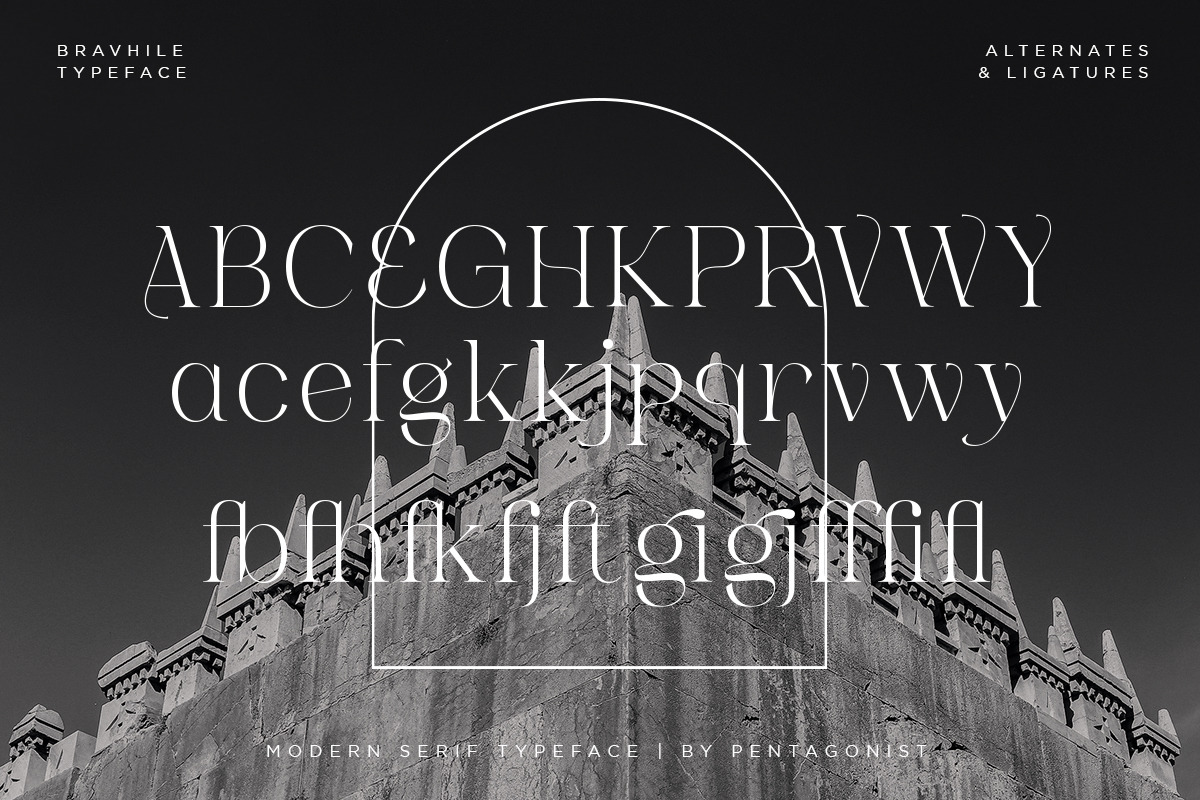 Bravhile | Modern Serif, a Serif Font by Pentagonistudio (Photo 9 of 10)