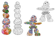 Sea stone pyramids for coloring, an Object Illustration by Watercolor fantasy (Thumbnail 8 of 8)