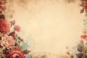 Brown grunge background with flowers, a Background Photo by AlyaAnd