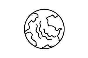 Marine port icon. Outline, a Transportation Illustration by Things for designers