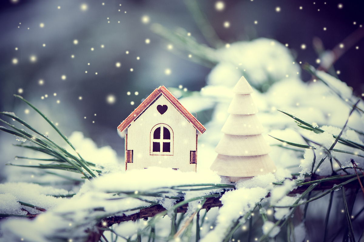 Christmas toy house with a toy tree containing architecture, building, and, a Holiday Photo by WildStrawberry Magic (Photo 1 of 2)