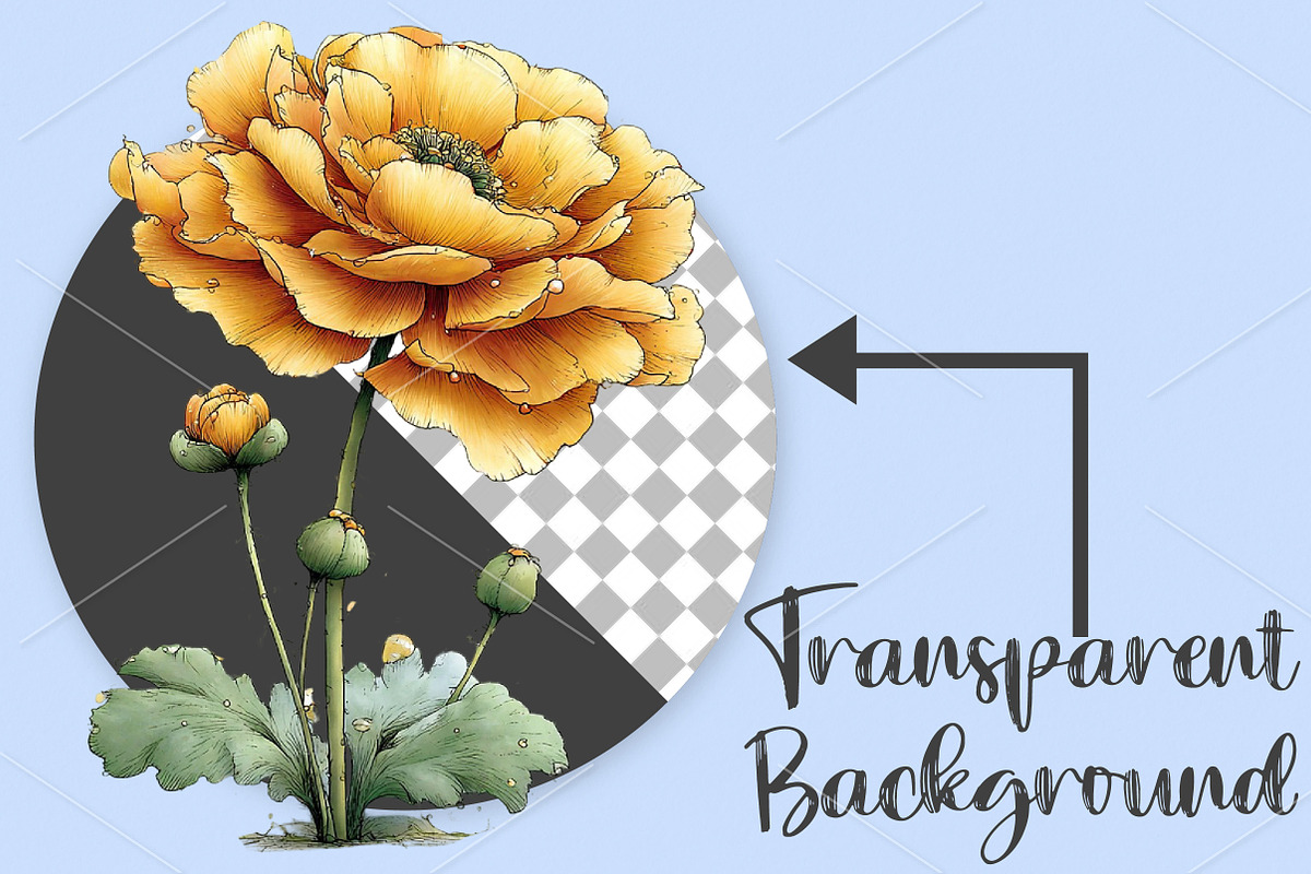 Whimsical Yellow Flowers Spring PNG, an Illustration by Canvas Craft (Photo 2 of 7)