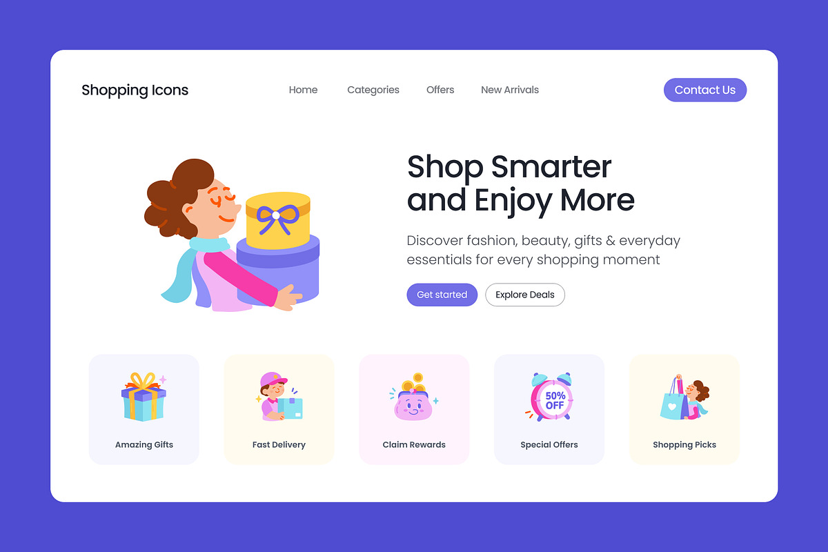 160 Shopping Flat Icons Bundle, an Emoji Icon by Prosymbols (Photo 5 of 12)