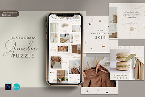 Instagram Puzzle Amelie - Canva & PS