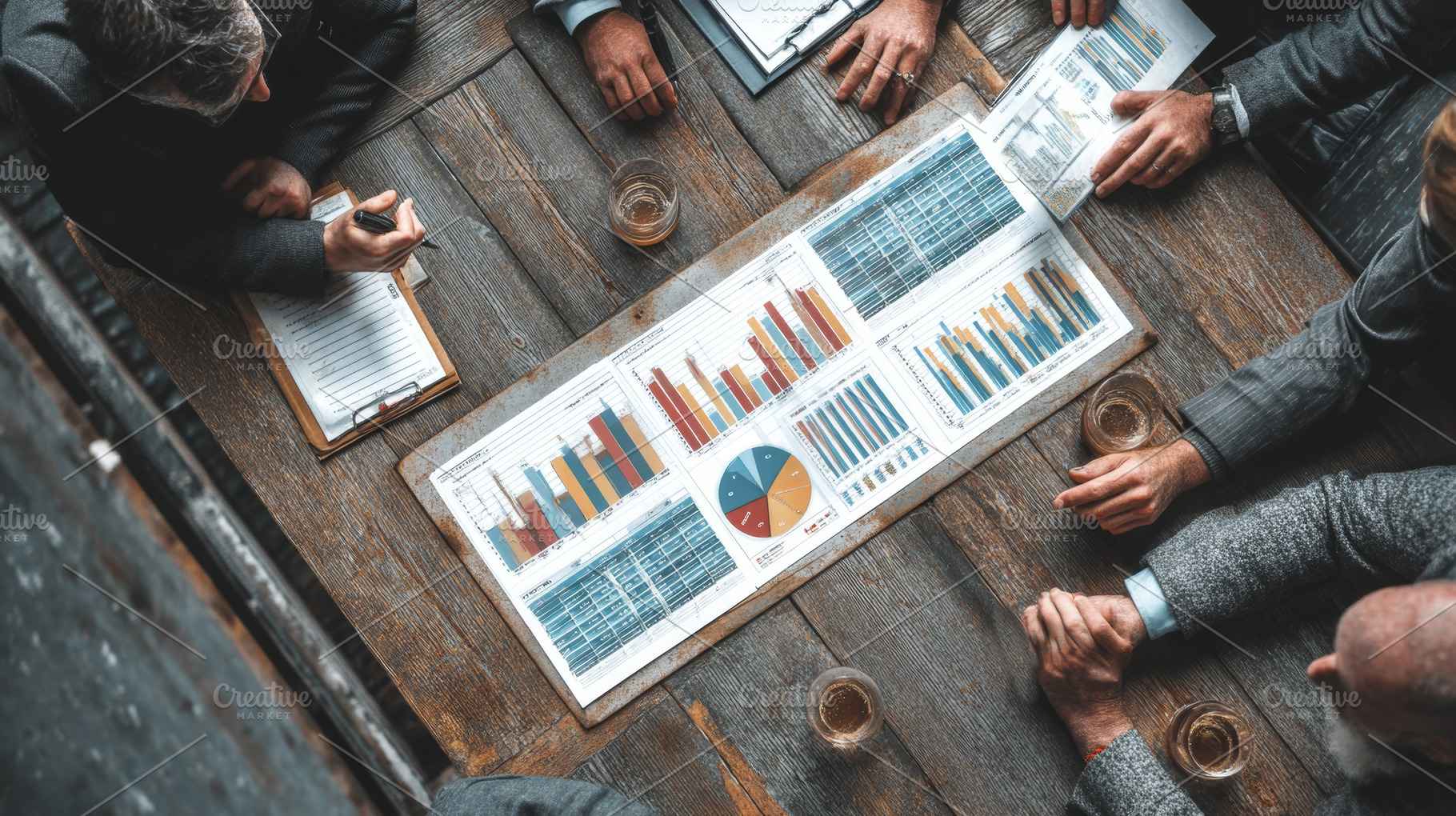 Business professionals discussing data visualizations and charts during a team, a Person Photo by AS photostudio