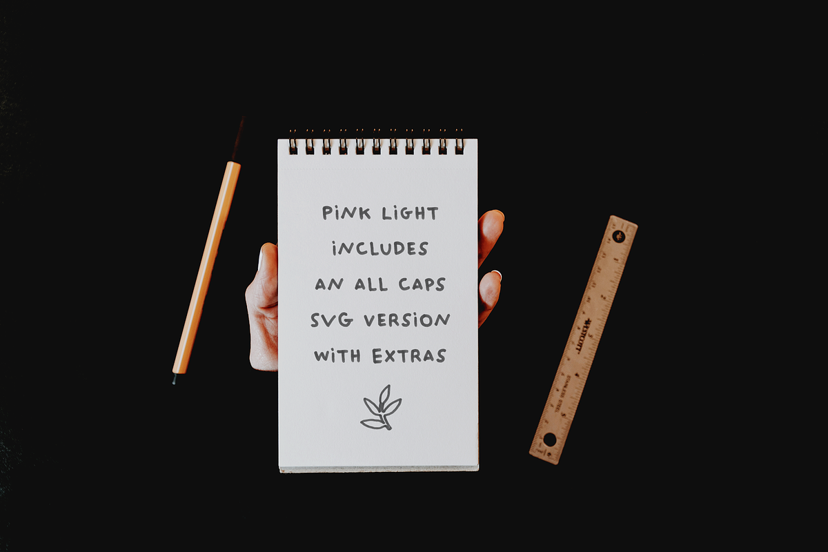 Pink Light cute script font with SVG, a Handwritten Font by Ana's Fonts (Photo 8 of 11)
