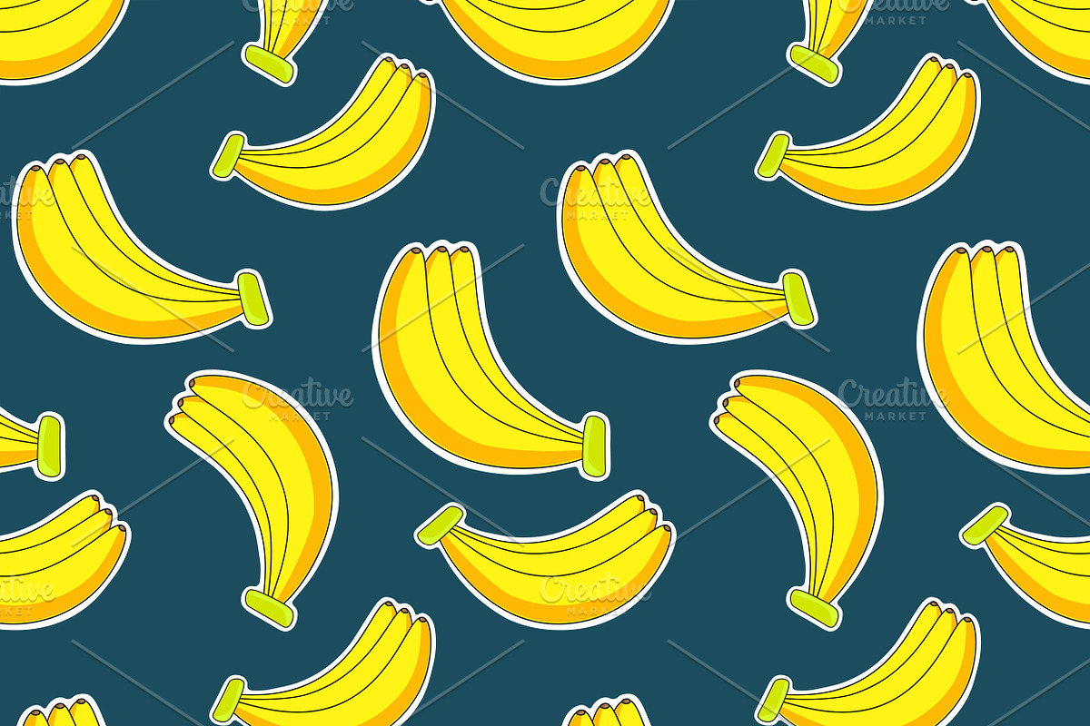 Banana Pattern, a Pattern Graphic by AntonyChernianu