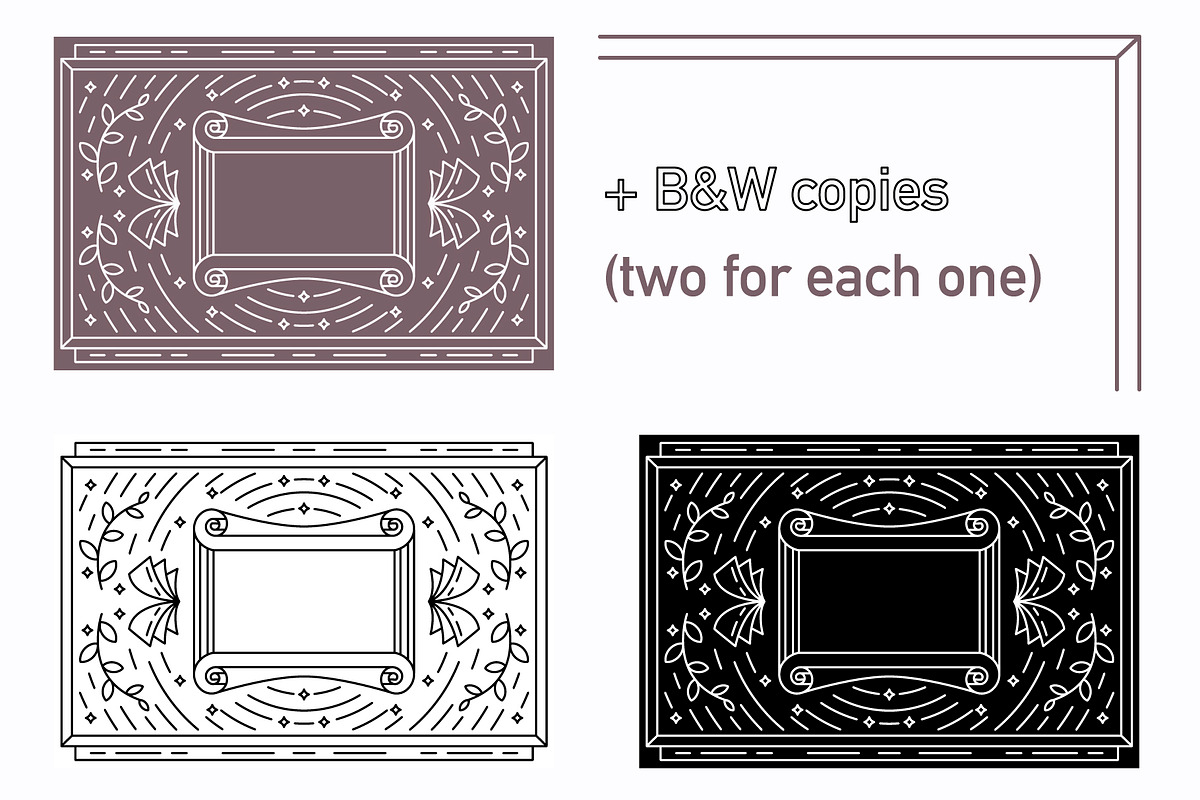 Linear Frames Set, a Work Illustration by Minkina (Photo 3 of 4)