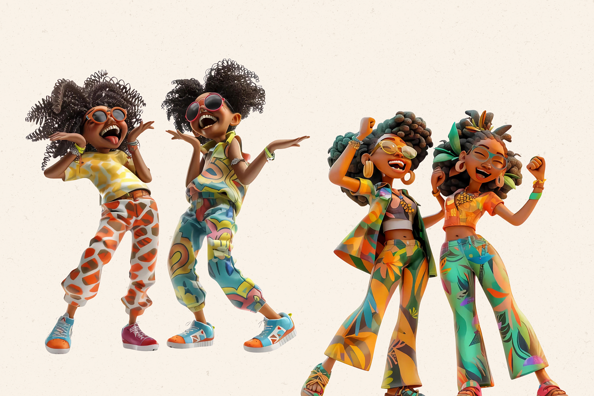 BEST FRIENDS CLIPART PACK, a Person Illustration by Daring Digies (Photo 5 of 7)