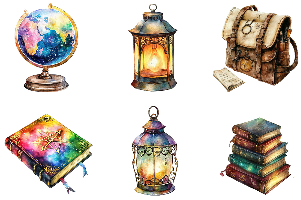 Watercolor Magic Class Clipart, an Illustration by Designking (Photo 4 of 4)