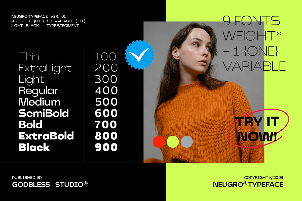 Neugro Typeface (50% OFF), a Sans Serif Font by Godbless Studio (Photo 4 of 14)