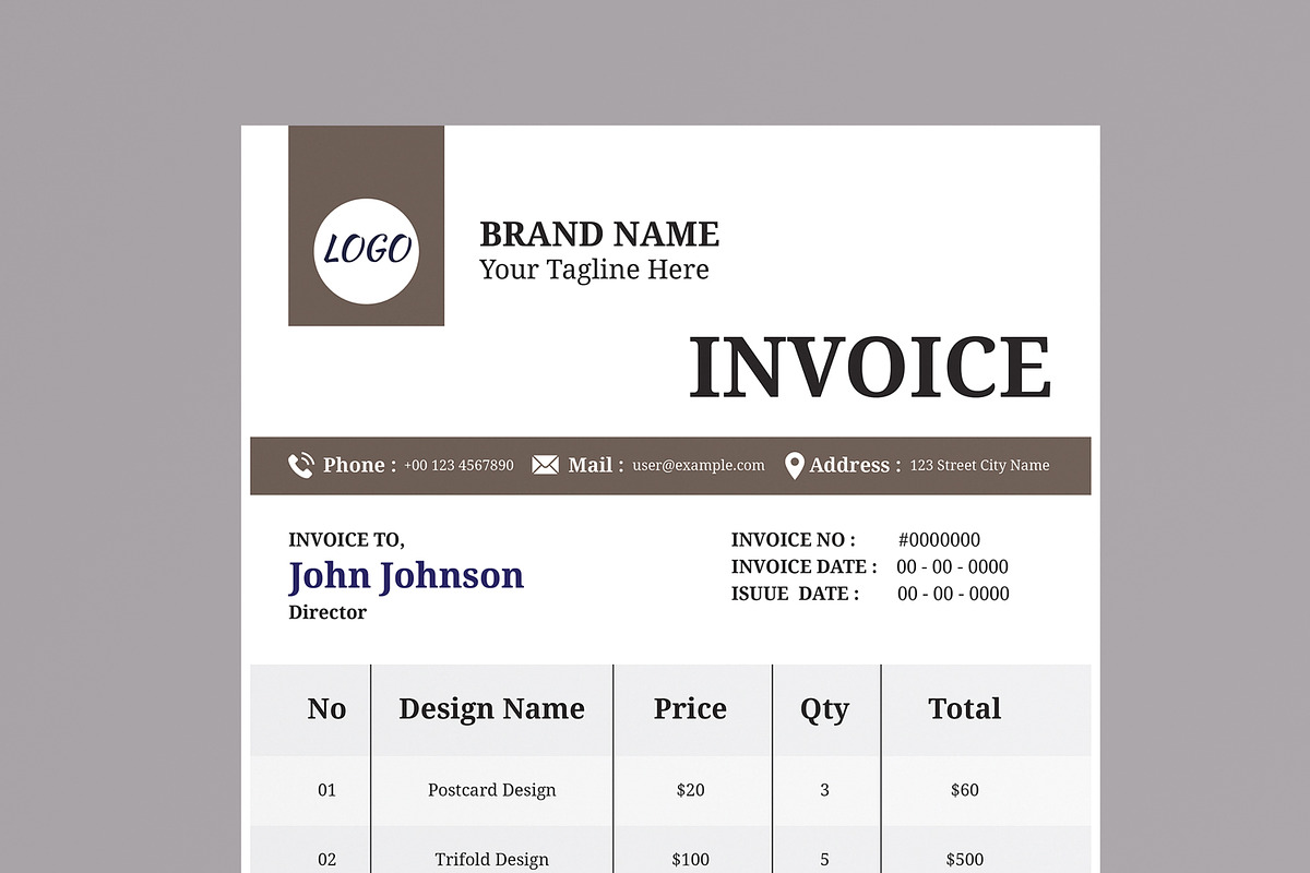 Clean Invoice Layout