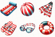 Watercolor Swimming Clipart, an Illustration by OK Design (Thumbnail 4 of 5)