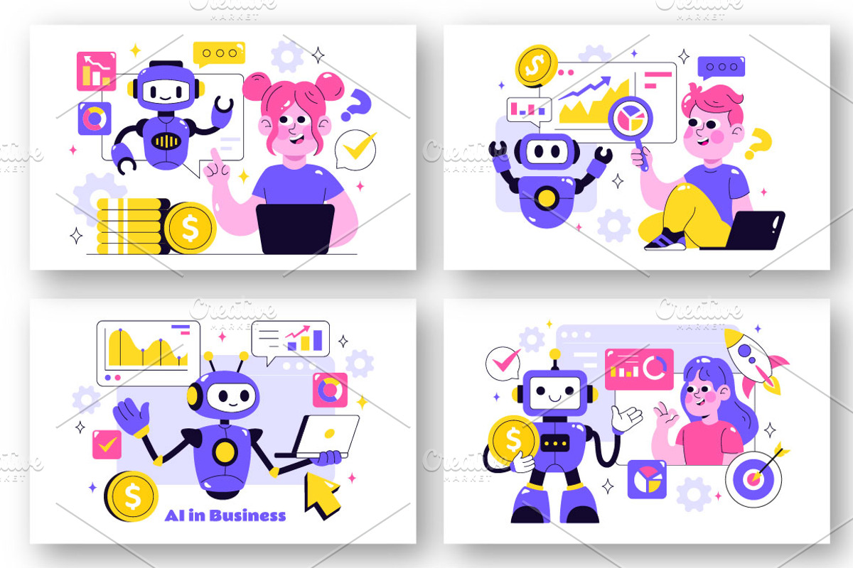 10 Artificial Intelligence Business, a Technology Illustration by denayunebgt (Photo 2 of 4)