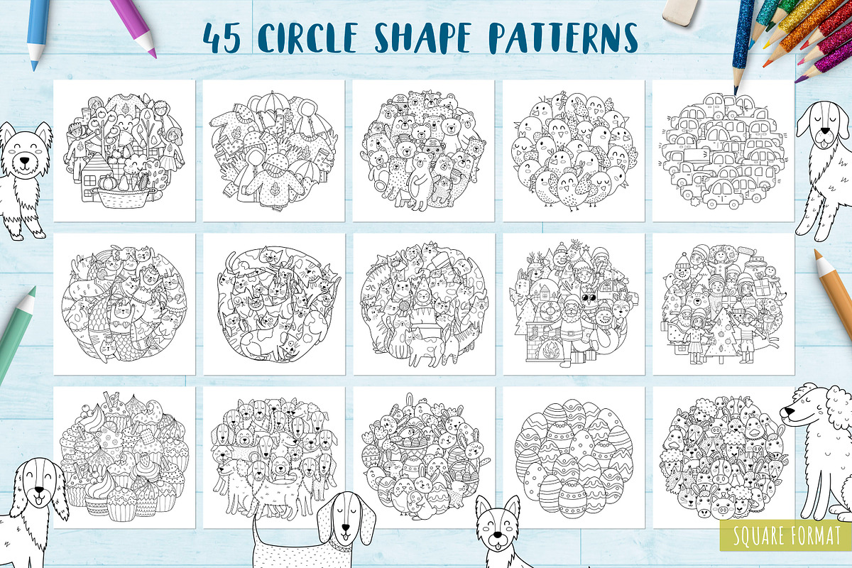 90 Coloring Pages Collection, an Illustration by Gulnara Sabirova (Photo 15 of 22)