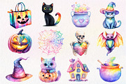 Cute Rainbow Halloween Clipart, an Illustration by Dream Creation (Thumbnail 4 of 4)