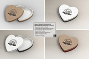 Paper Heart Box Packaging Mockup, a Packaging Mockup by INCDesign (Thumbnail 3 of 6)