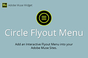 Circle Flyout Menu Adobe Muse Widget, a Plug-in Add-On by MuseTemplatesPro (Thumbnail 1 of 2)
