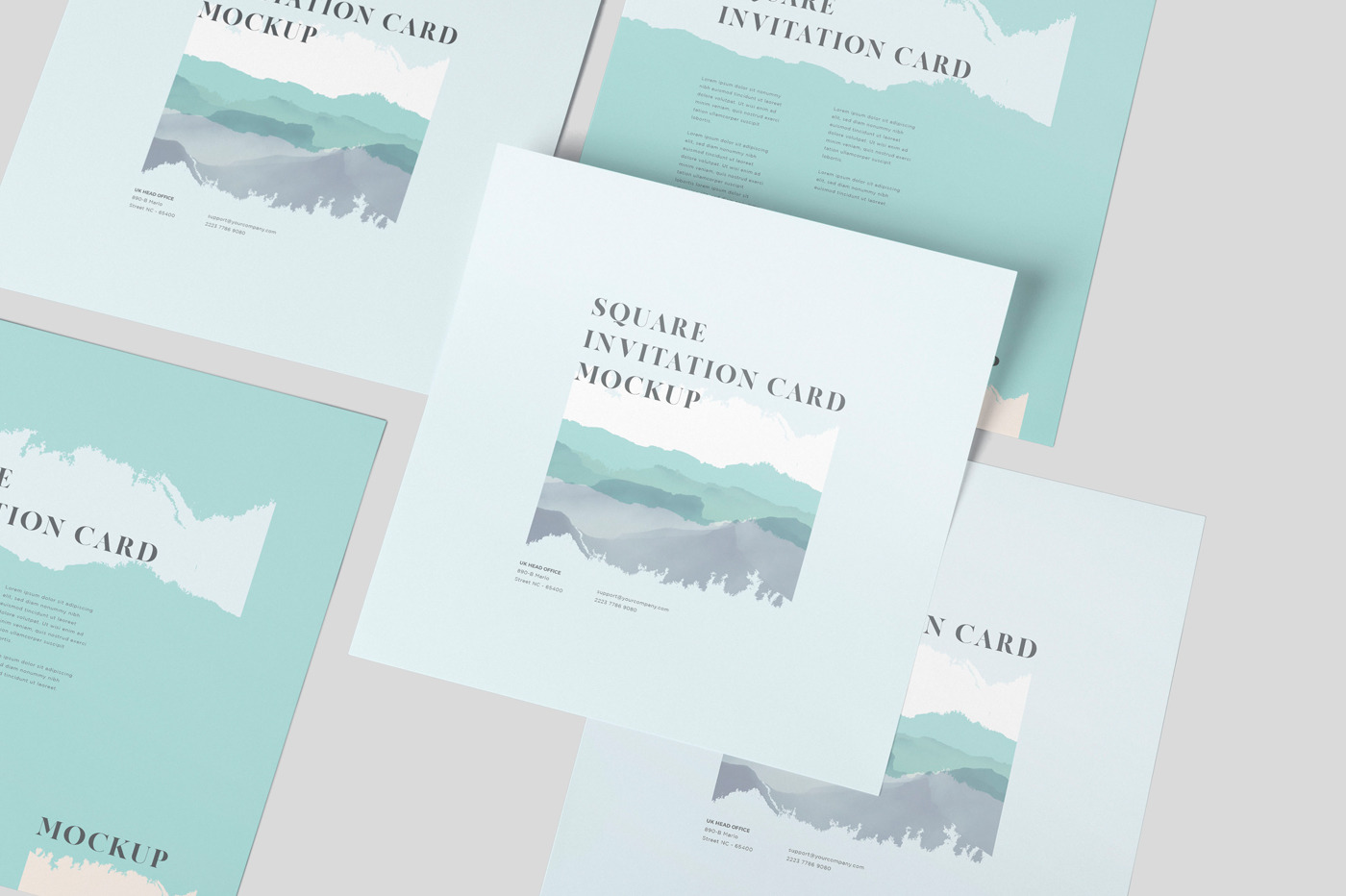 Square Invitation Card Mockups, A Product Mockup By Gfxfoundry