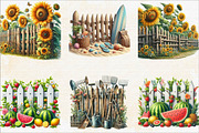 Summer Wooden Fence Sublimation Clip, an Illustration by SVGArt (Thumbnail 2 of 8)