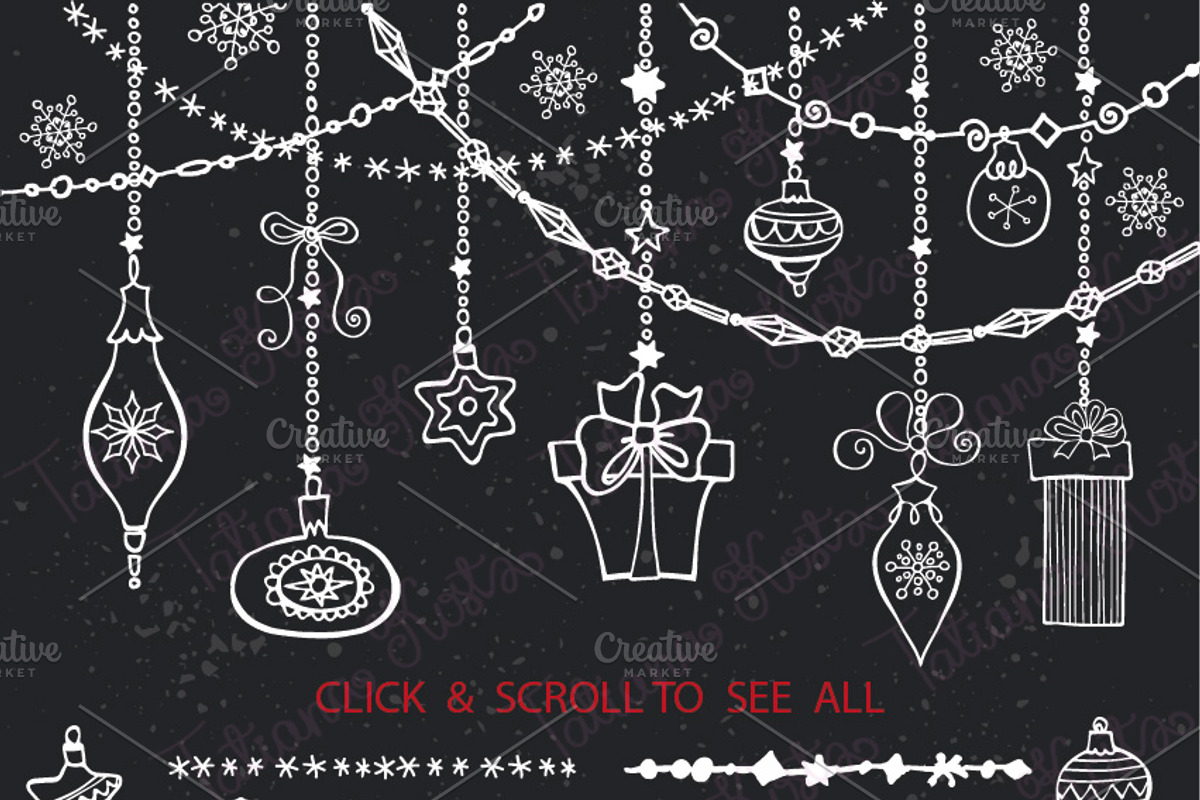 Christmas.DIY garland brushes set preview 2