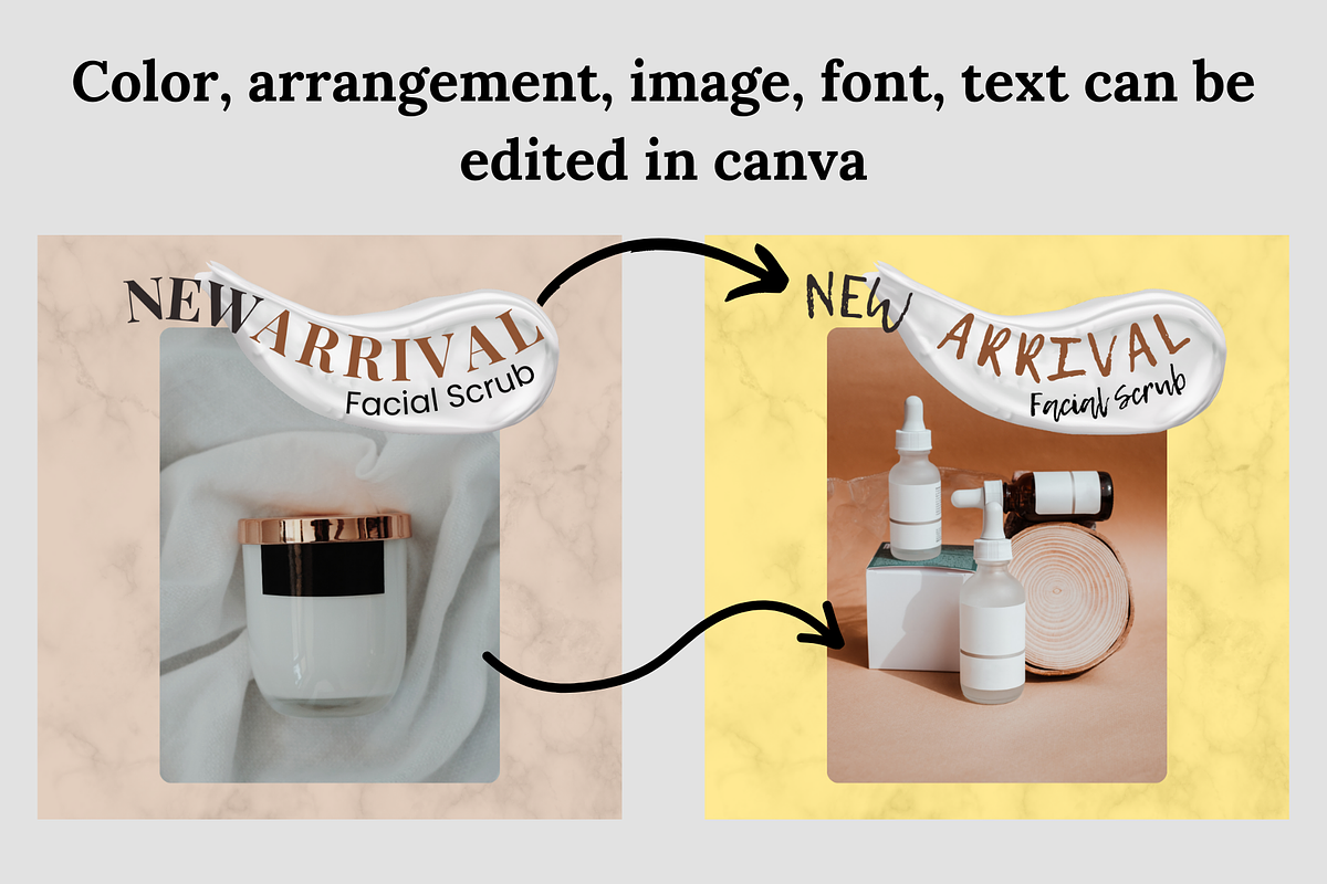 Skincare Instagram Template Posts, a Templates & Theme by EffahArt (Photo 3 of 3)